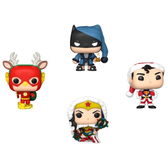 Arbol con 4 figuras Pocket POP DC Comics Happy Holidays 1 Arbol con 4 figuras Pocket POP DC Comics Happy Holidays 1
