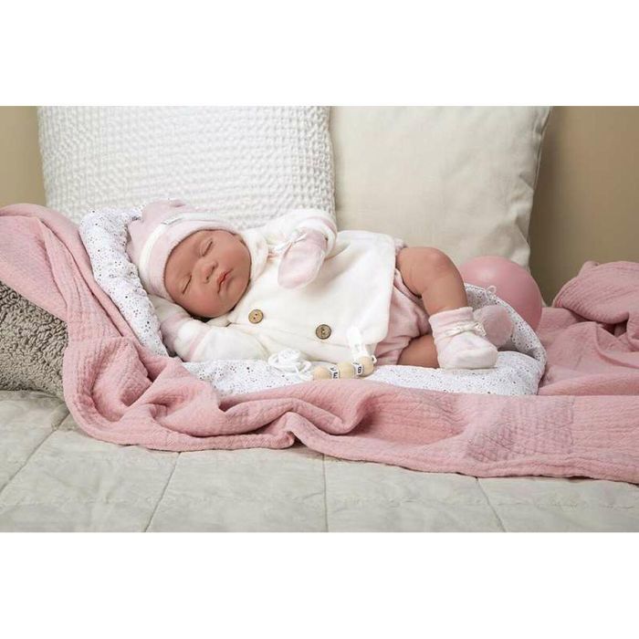 Muñeca reborn arias 45 cm macarena c/saco de dormir (ojos cerrados) 1 Muñeca reborn arias 45 cm macarena c/saco de dormir (ojos cerrados) 1