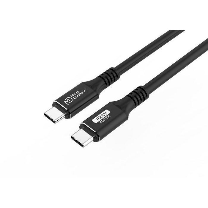 MicroConnect Cable USB-C 1.5m, USB4 Gen 3x2, 40Gbps, 100W PD, Carga Rápida 20V/5A, Video Ultra HD 5K