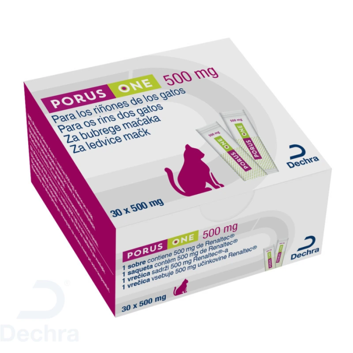Dechra Porus One Polvo Oral 500 mg - 30 Sobres para Salud Renal Felina