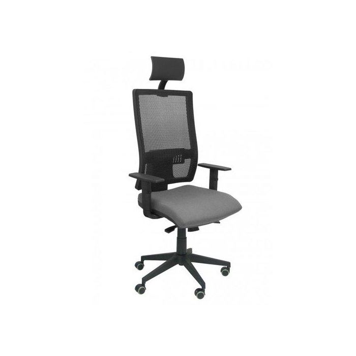 Silla Piqueras Y Crespo Horna Brazos Regulables Cabecero Incluido Mecanismo Sincro Apoyo Lumbar Respaldo Malla Transpirable Y Asiento Tapizado Bali Gris