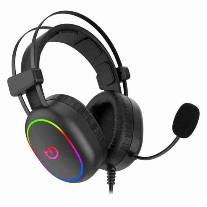 Hiditec Erys ARGB Auriculares Gaming Alámbricos Diadema Negro para PC, PS4, Xbox One, Switch con Micrófono y Sonido 50mm