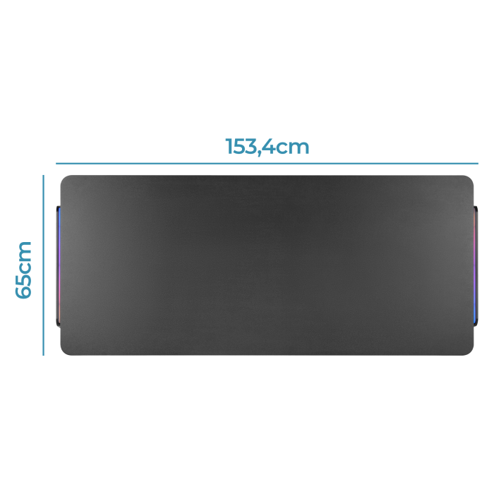 Phoenix Technologies Mesa Escritorio Gaming XL Horizon RGB Gestión de Cables 150cm MDF 6