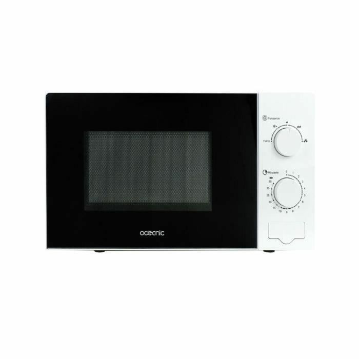 Oceanic Mo20W11 Microondas de 20 Litros, Color Blanco, con Dimensiones de 45.4 cm Ancho x 26.1 cm Alto x 32.6 cm Fondo