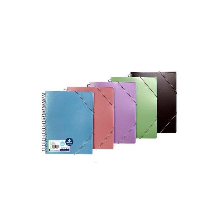 Carpeta Fundas (Tarifario) Carchivo Metal Pp Archivex A4 40 F. Surtido (5 Col.) (Set de 10)