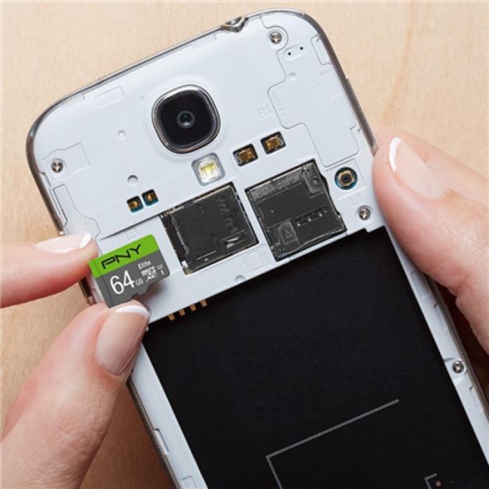 Tarjeta de Memoria Micro SD con Adaptador PNY P-SDUX64U185GW-GE 64 GB 2