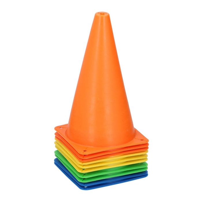 Dunlop Conos de entrenamiento de plástico ø14 x 23,5 cm, Pack 10 uds, Colores surtidos 1