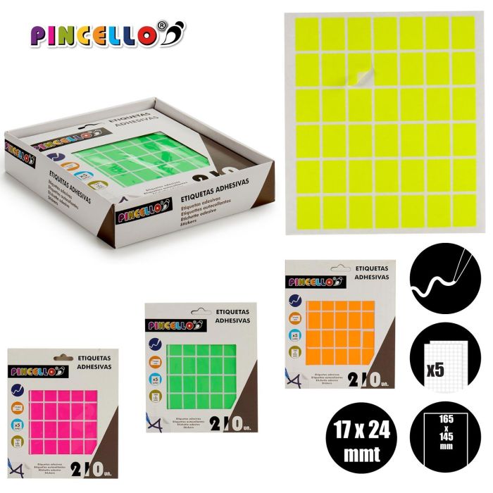 Etiquetas Adhesivas 17X24Mm Rect Surtidos 5Pag Pincello (120 Unidades) 3 Etiquetas Adhesivas 17X24Mm Rect Surtidos 5Pag Pincello (120 Unidades) 3