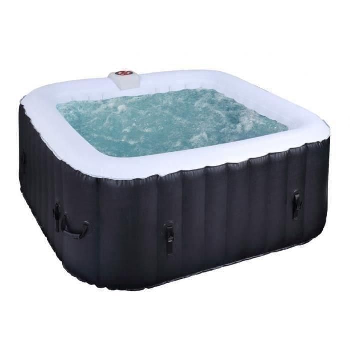 SUN SPA Spa hinchable cuadrado laminado - 6 personas - 1.85 x H 0.65 m