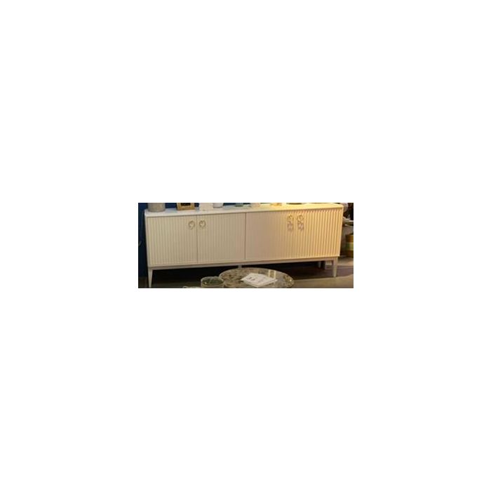DKD Home Decor Mesa Comedor Moderno Blanco Dorado 90 x 76 x 180 cm 1