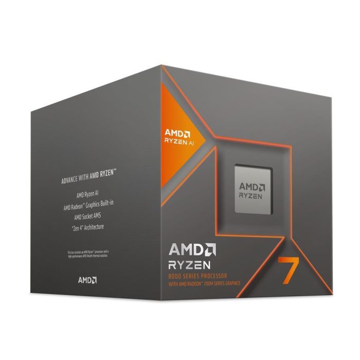 AMD 100-100001236BOX Procesador Ryzen 7 8700G con Gráficos Radeon 780M y Ryzen AI, 8 Núcleos/16 Hilos, 4.2GHz/5.1GHz, Socket AM5