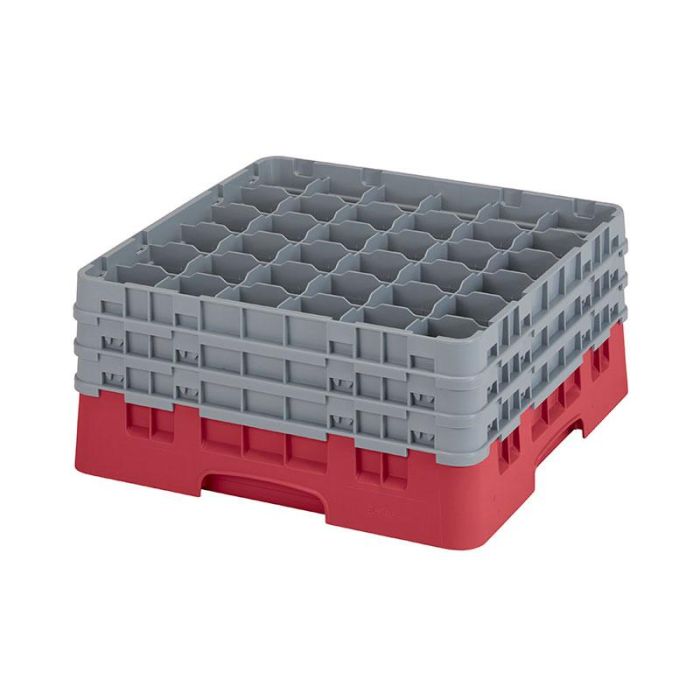 CAMBRO - 36S738-414 - Cesta de lavado 36 comp. 3 alturas - 7,2 cm Ø máx. - alt. máx. 20 cm - 50 x 50 x 22,5 cm - Cerceta