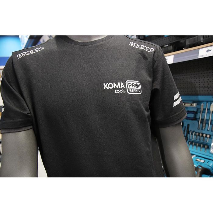 Sparco Camiseta técnica con zonas reflectantes, hombros reforzados, 50% algodón 50% poliéster, negro, talla M 6 Sparco Camiseta técnica con zonas reflectantes, hombros reforzados, 50% algodón 50% poliéster, negro, talla M 6