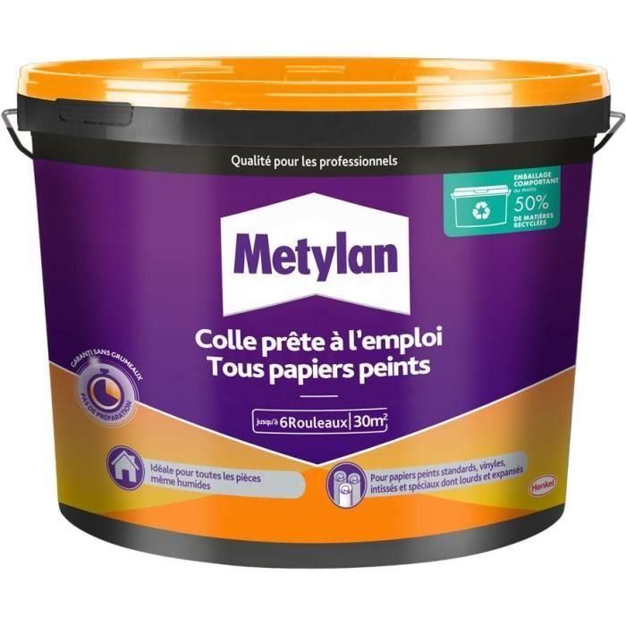 Metylan 2958245 Pegamento Listo para Usar para Todo Tipo de Papeles Pintados, Cubo 4,5 kg