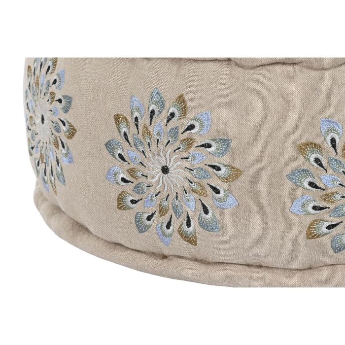 Puff DKD Home Decor Azul Beige 1