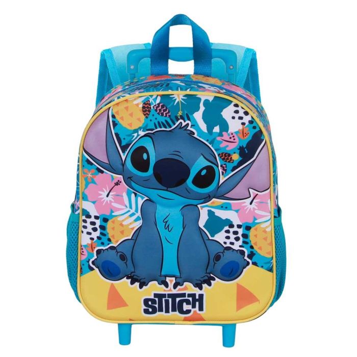 Mochila 3D con Ruedas Pequeña Colors Disney Lilo y Stitch Turquesa 1