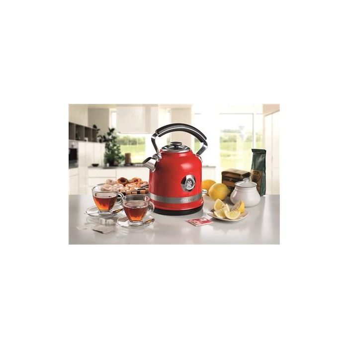 Ariete 2854/00 Hervidor Eléctrico Moderna Rojo 1.7 Litros Acero Inoxidable Termómetro Apagado Automático Diseño Elegante Objeto de Cocina 7