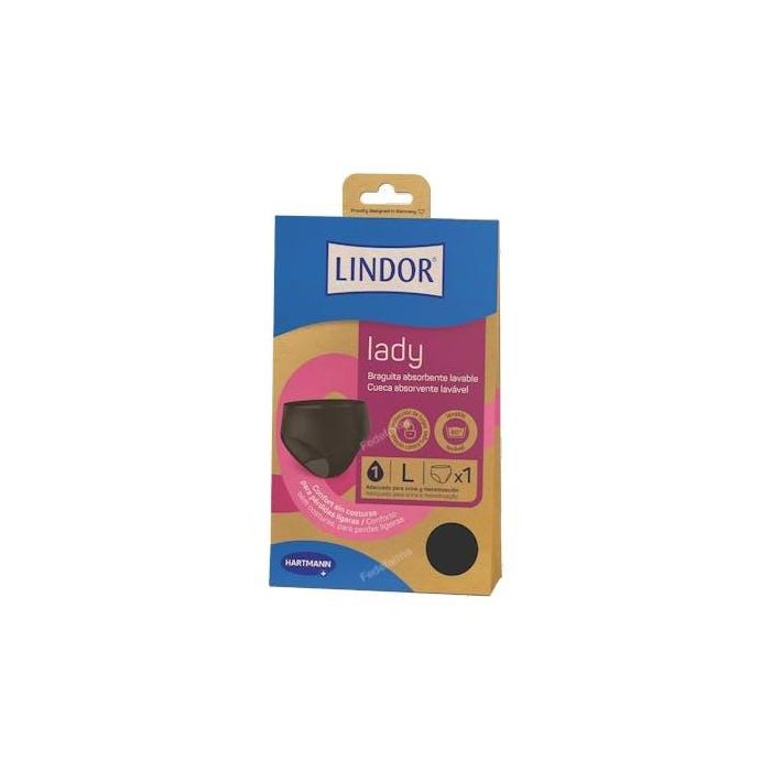 LINDOR Braguita Absorbente Lavable Lady Talla L 1 Unidad