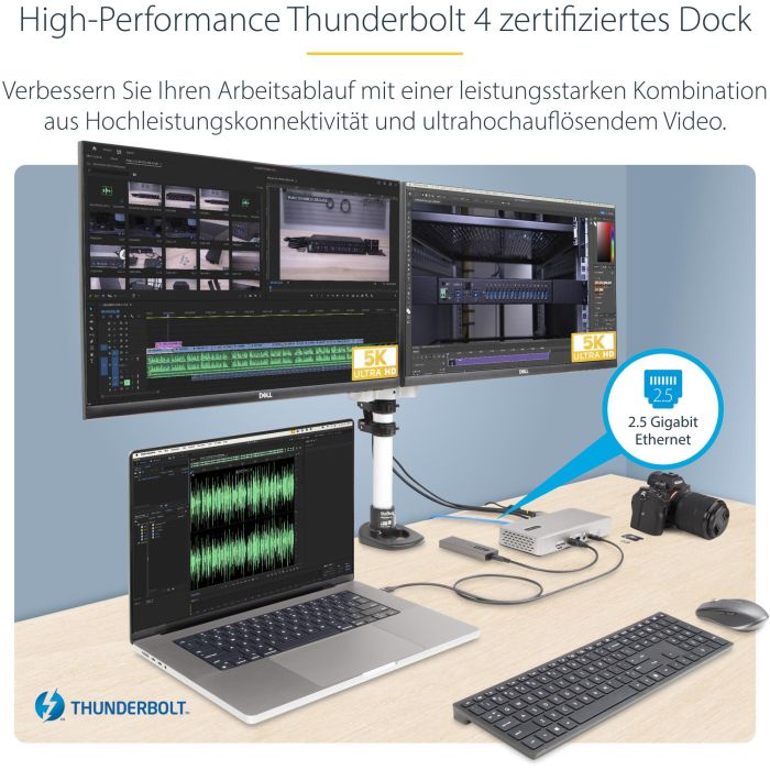 Funda para Teclado Startech 132UE-TB4USB4DOCK 13 Funda para Teclado Startech 132UE-TB4USB4DOCK 13
