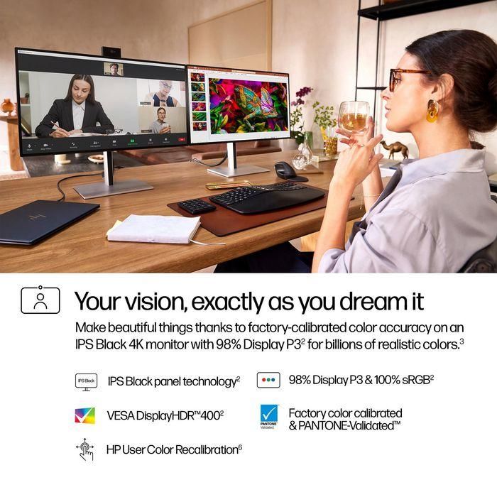 HP Series 7 Pro 27 inch 4K Conferencing Monitor - 727pm 5