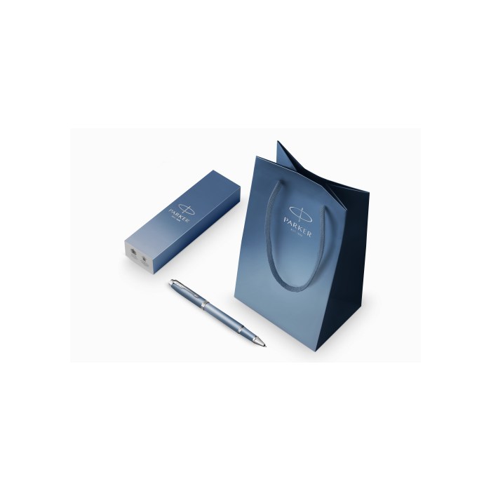 Boligrafo Roller Acabado Azul Punta Fina + Estuche Regalo Parker 2203905 2