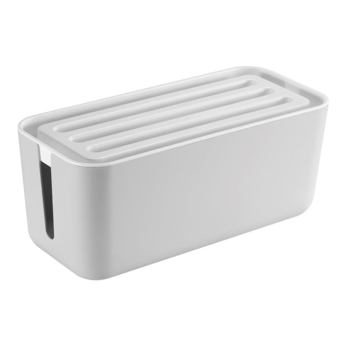 Ewent EW1569 Caja Organizadora de Cables Universal con Soporte para Móviles y Tabletas, Ventilada, Blanca 30.7x13.5x13cm 2 Ewent EW1569 Caja Organizadora de Cables Universal con Soporte para Móviles y Tabletas, Ventilada, Blanca 30.7x13.5x13cm 2