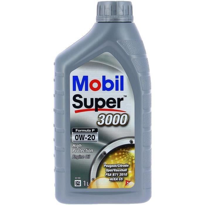 Contenedor de aceite de motor - MOBIL - S3000 0W20 Formula-P - 1 L - 4 estaciones