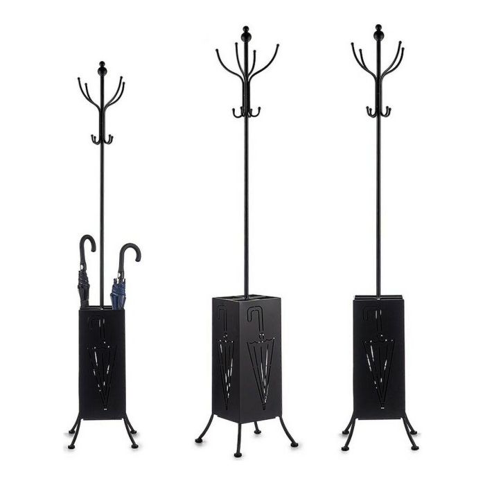 Perchero Paragüero Negro Metal (34 x 188 x 34 cm) 1 Perchero Paragüero Negro Metal (34 x 188 x 34 cm) 1