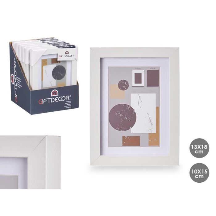 Giftdecor Portafoto de Pared Madera con Paspartú 10x15 cm Blanco (24 Unidades) Giftdecor Portafoto de Pared Madera con Paspartú 10x15 cm Blanco (24 Unidades)
