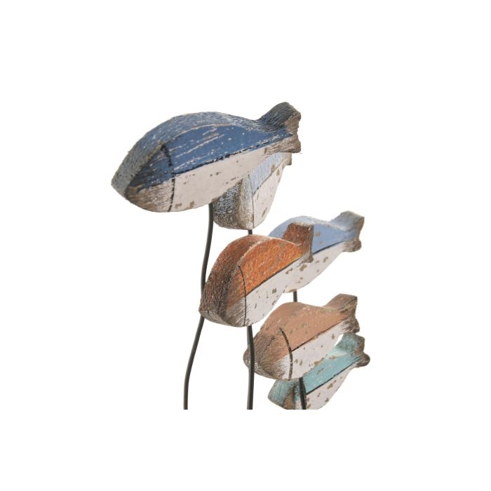 DKD Home Decor Decoración Multicolor Peces 7.5 x 24 x 14 cm (4 Unidades)