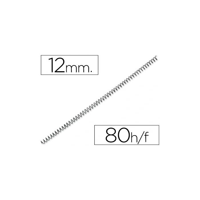 Yosan Espiral Metálico Negro Paso 64 5:1 12 mm Calibre 1,00 mm 0 Yosan Espiral Metálico Negro Paso 64 5:1 12 mm Calibre 1,00 mm 0