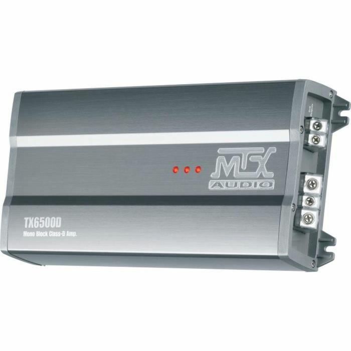 MTX TX6500D Amplificador Monobloque Coche Clase D 1x500W RMS 12V con Filtros Activos, Modo Puente y Diseño de Aluminio