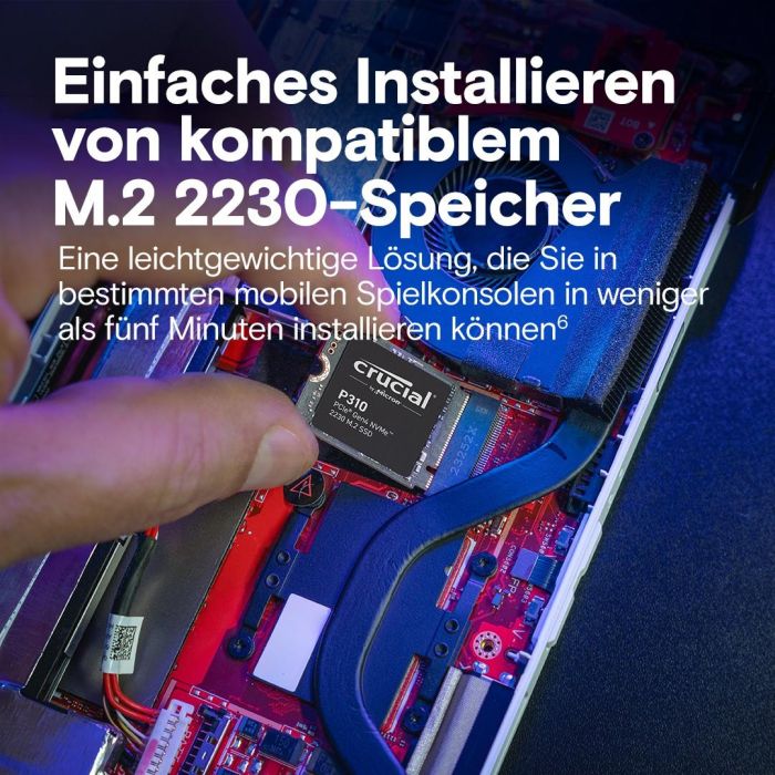 Crucial P310 1TB PCIe Gen4 NVMe 2230 M.2 SSD para Gaming y Portátiles 5