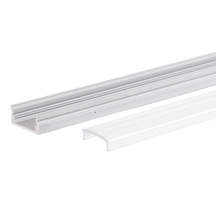 Greenice LLE-A1707-T Perfil de Aluminio para Tira LED, Difusor Transparente, 2M con Clips y Tapones Finales, Empotrable 0 Greenice LLE-A1707-T Perfil de Aluminio para Tira LED, Difusor Transparente, 2M con Clips y Tapones Finales, Empotrable 0