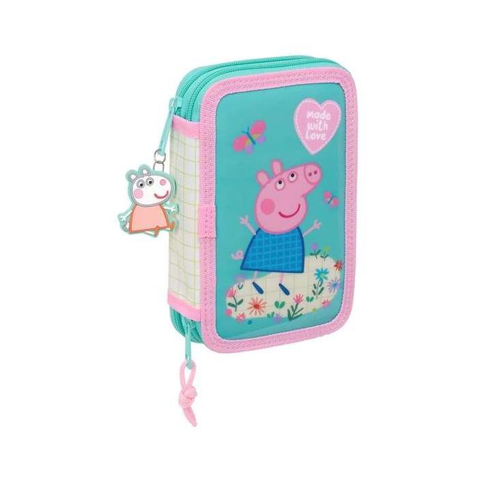 Plumier Escolar Safta Doble Pequeño 29 Piezas Peppa Pig Pretty Flowers 195x125x40 mm Plumier Escolar Safta Doble Pequeño 29 Piezas Peppa Pig Pretty Flowers 195x125x40 mm