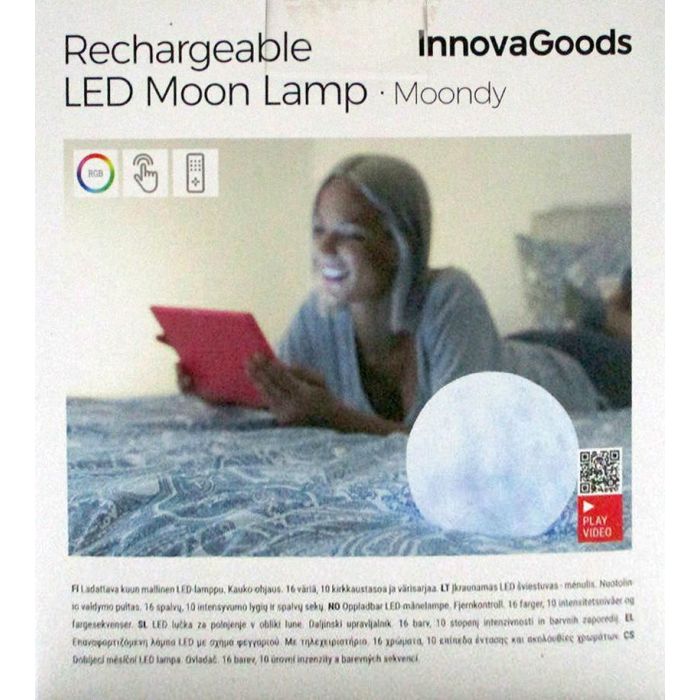 Innovagoods Lámpara LED Recargable Luna Moondy Luces para Decoración (6 Unidades) 12 Innovagoods Lámpara LED Recargable Luna Moondy Luces para Decoración (6 Unidades) 12