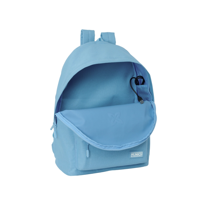 Safta Mochila Doble para Portátil 15,6" + USB Munich Básicos Azul 31x44x18 cm 3
