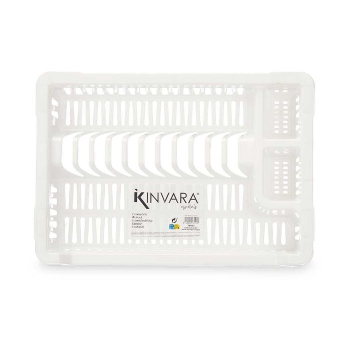 Escurridor Plato Plastico Pequeño Blanco Kinvara 42X7CM (24 Unidades) 2 Escurridor Plato Plastico Pequeño Blanco Kinvara 42X7CM (24 Unidades) 2