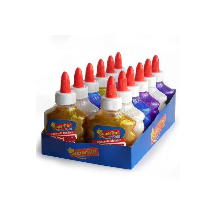Cola Metallic Glue Supertite Bote De 100Ml Surtido Expositor De 12