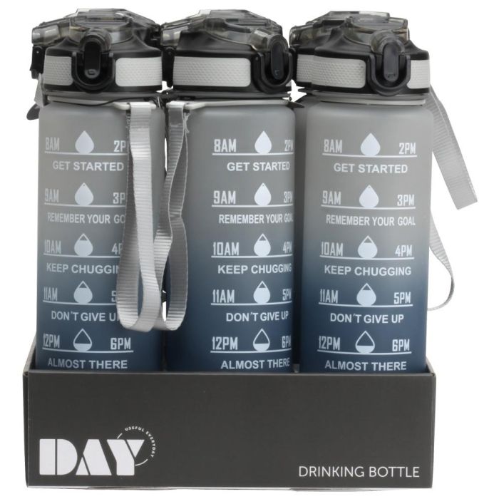 Day Botella Motivacional 900 ml con Marcador de Tiempo y Pajita Integrada 1 Day Botella Motivacional 900 ml con Marcador de Tiempo y Pajita Integrada 1