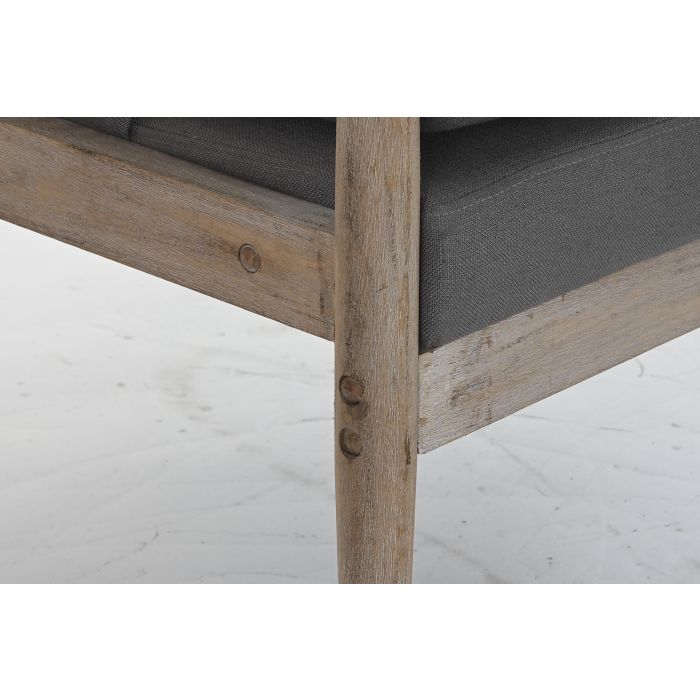 DKD Home Decor Butaca Moderna Tapizada Gris Oscuro, 69x89x68 cm, Estructura Abeto y Asiento Poliéster, Altura Asiento 45 cm 2