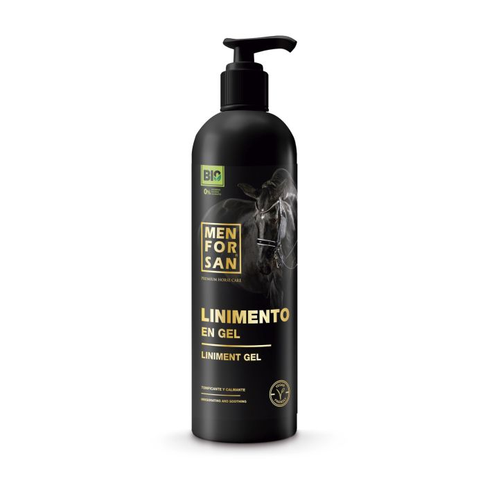 Men For San Linimento en Gel para Caballos 500 mL – Mentol Efecto Frío-Calor, Músculos y Articulaciones Fatigados BIO Vegano