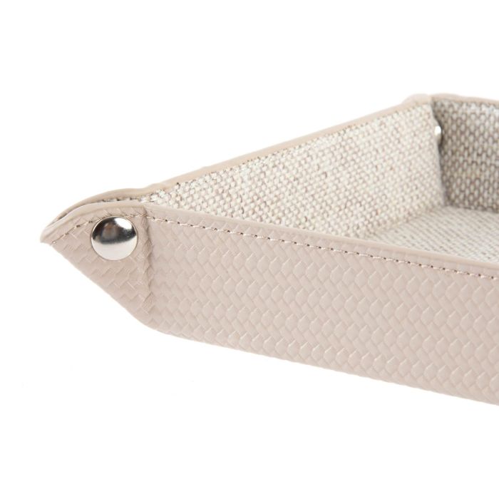 DKD Home Decor Bandeja Vaciabolsillos, Estilo Romántico, Color Lila, 20 x 4 x 20 cm, Material PU, Colección Algodón de Azúcar 2