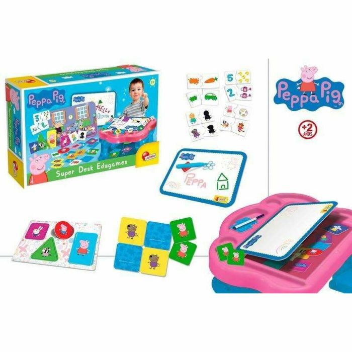 Peppa Pig Pupitre Escritorio Educativo con Accesorios para Niños a partir de 2 años, Medidas 30x48x38 cm, de Plástico y Cartón 0 Peppa Pig Pupitre Escritorio Educativo con Accesorios para Niños a partir de 2 años, Medidas 30x48x38 cm, de Plástico y Cartón 0