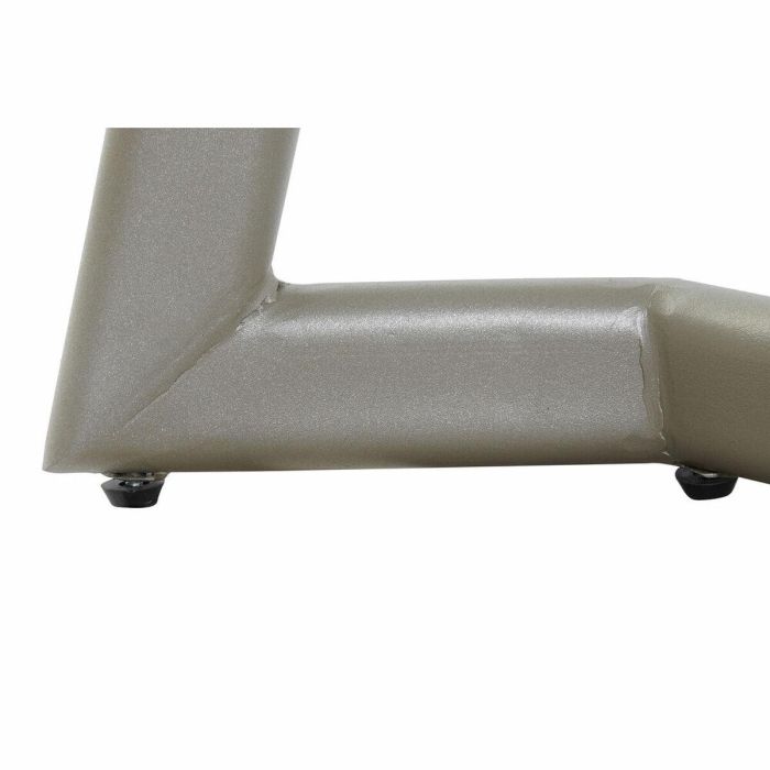 DKD Home Decor Mesa Comedor Extensible Glam de Cristal y Metal Dorado Blanco 140 x 80 x 76 cm 2