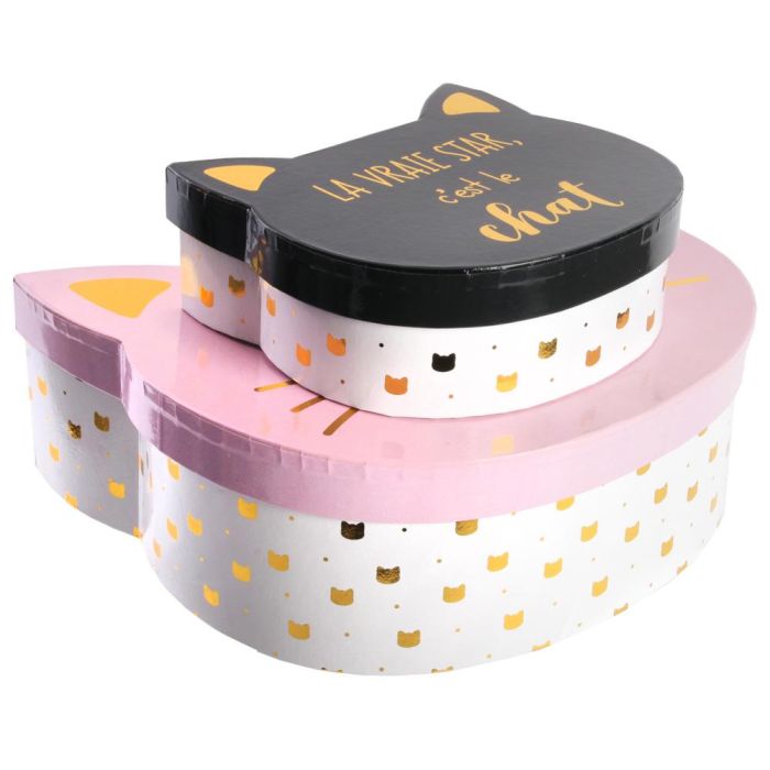 The Concept Factory Juego 2 Cajas Cartón Gato Grande 25x23x8,5 cm Pequeña 16,5x15x5,5 cm 0 The Concept Factory Juego 2 Cajas Cartón Gato Grande 25x23x8,5 cm Pequeña 16,5x15x5,5 cm 0