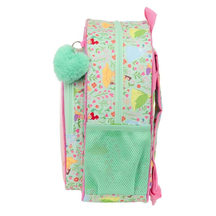 Mochila Escolar Disney Princess Bloom Rosa Aguamarina 26 x 34 x 11 cm 2