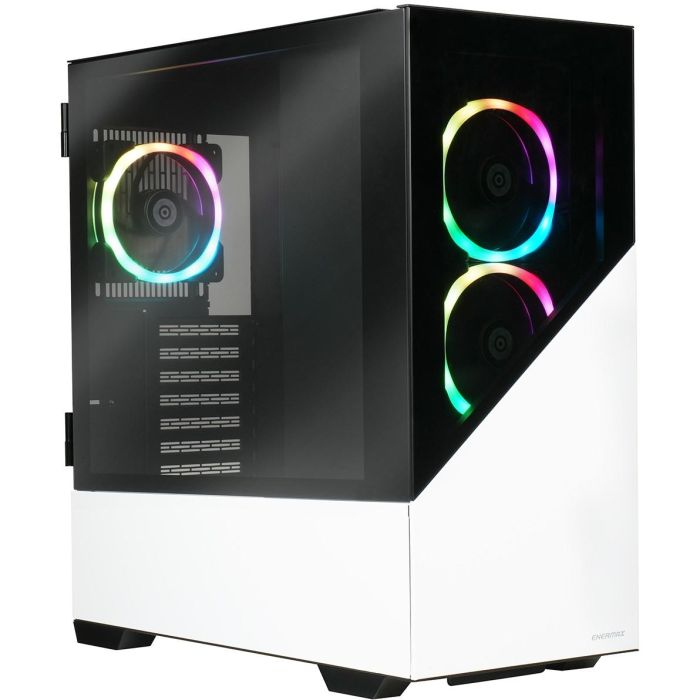 Enermax ENERMAXK8 Torre Midi PC ARGB Snow White con Ventana Lateral de Vidrio Templado para Gaming