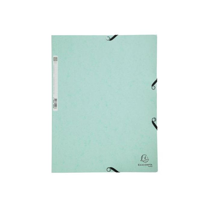 Carpeta De Gomas Y Solapas Exacompta Aquarel Cartulina Lustrada A4 Con Etiqueta Verde Pastel