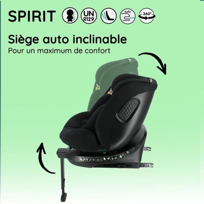 Silla de coche Isofix NANIA SPIRIT 40-150 cm R129 0 a 10 años De espaldas a la marcha 40-105 cm Reposacabezas regulable Reclinable Giratoria Negra 4 Silla de coche Isofix NANIA SPIRIT 40-150 cm R129 0 a 10 años De espaldas a la marcha 40-105 cm Reposacabezas regulable Reclinable Giratoria Negra 4